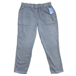 Women’s Gap Pull On Tencel Pant Silver Bells Gray Elastic Waist size Large NWT